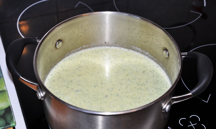 готовим крем-суп из кабачка и мяты